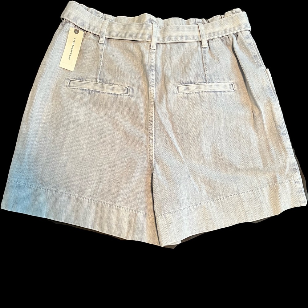 NWT Anthropologie Pilcro Ultra High Rise Paperbag Denim Shorts. Size 28 - Picture 4 of 10